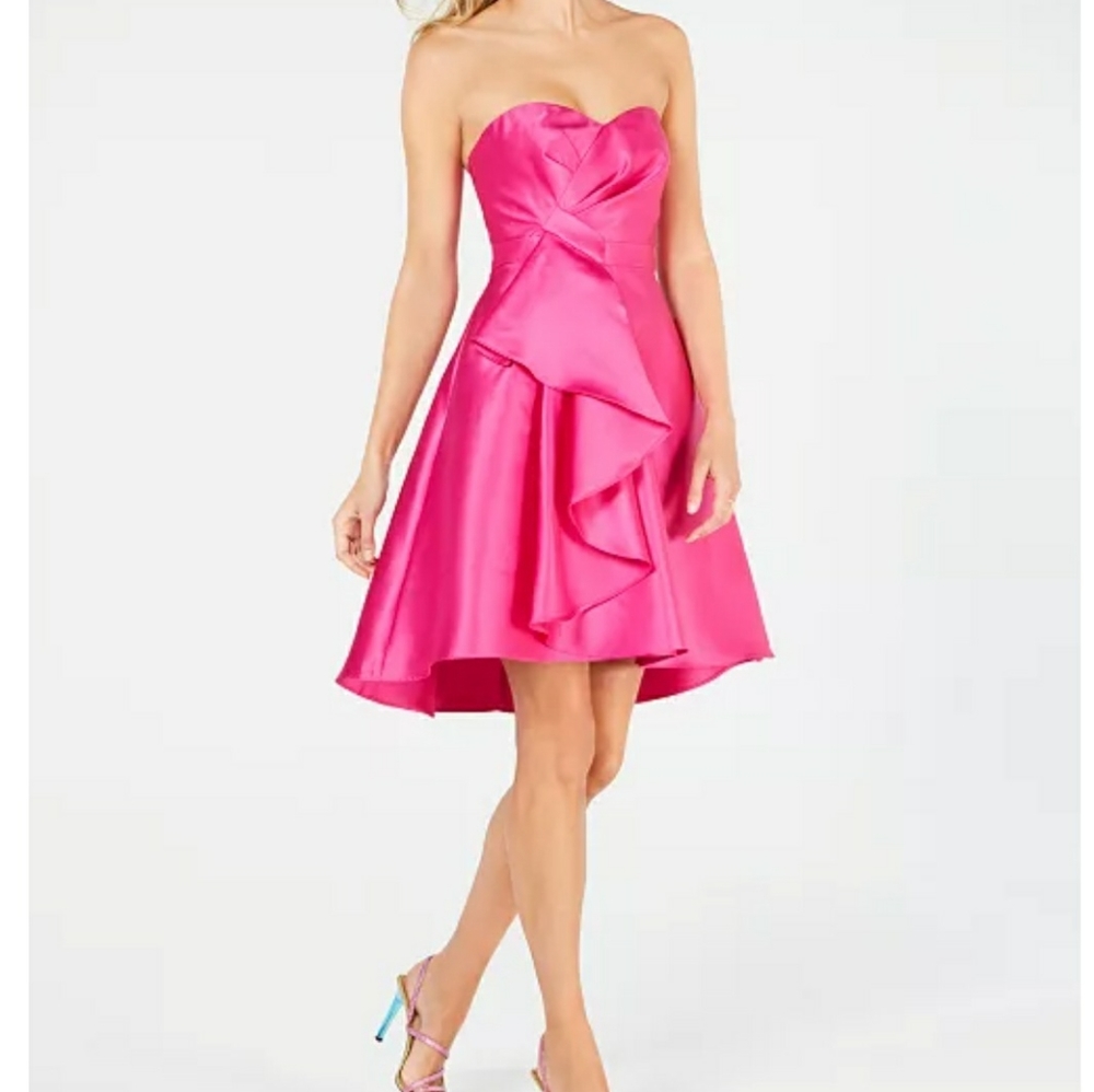 Adrianna Papell High-low Strapless Dress